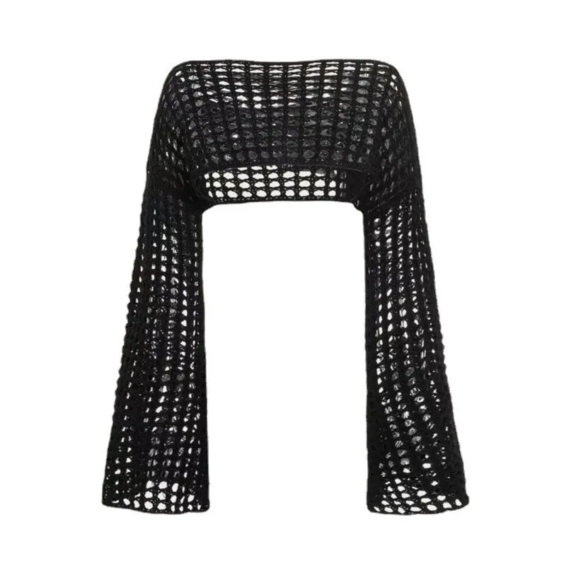 Crop Top Crochet - Vrouwen Y2k Gehaakte Gebreide Hollow Out