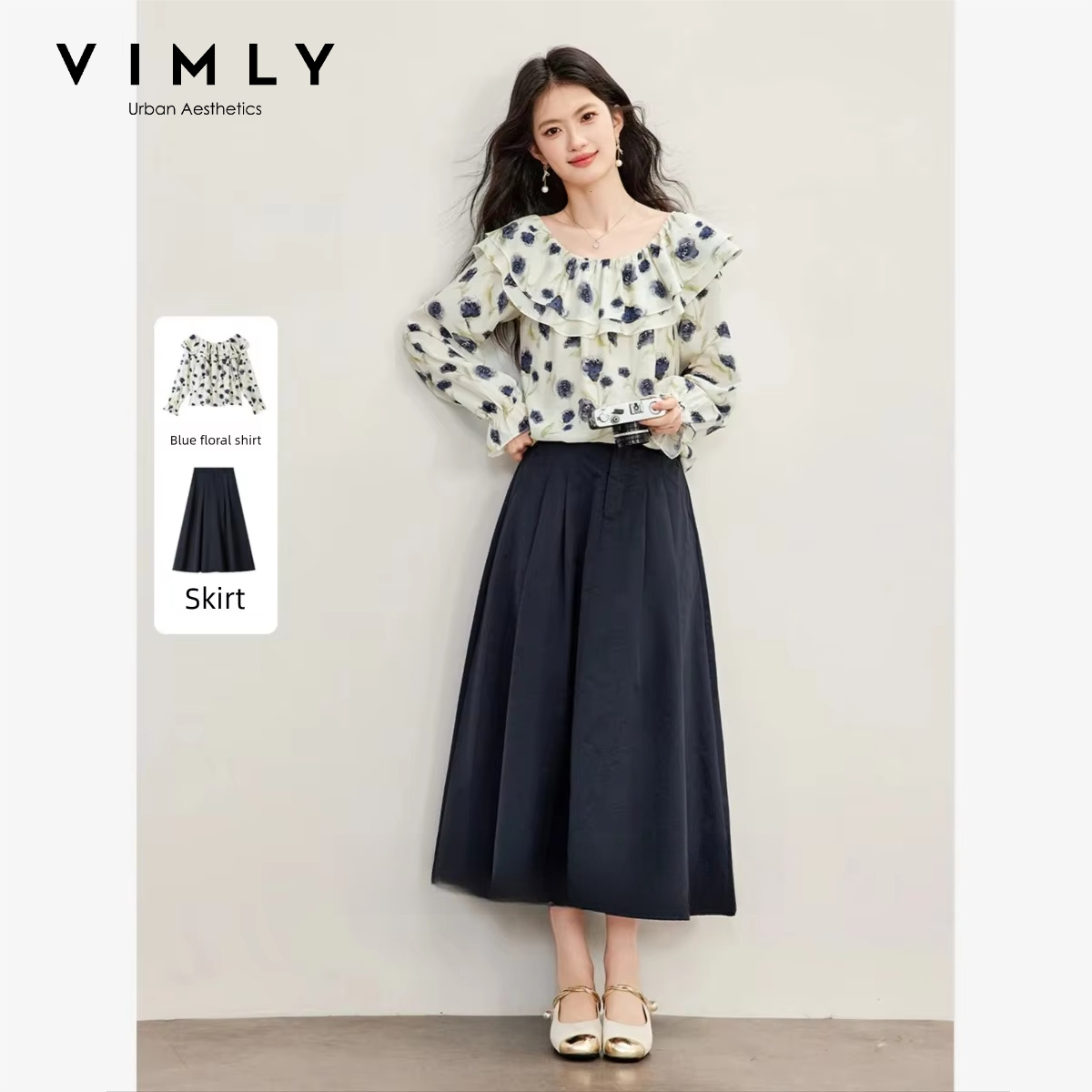 VIMLY Dubbellaagse Ruffle Off- - Blouse Off Shoulder recensie en prijs